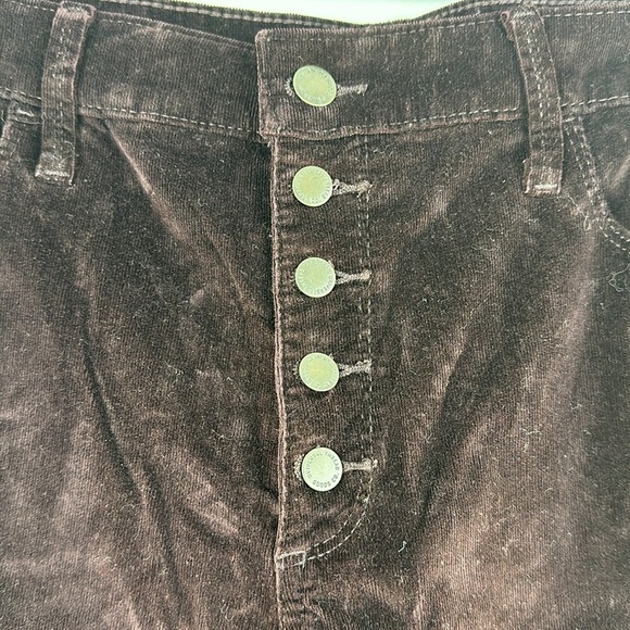 Universal Thread High Waisted Button Down Velour Skinny Pants - Picture 3 of 8